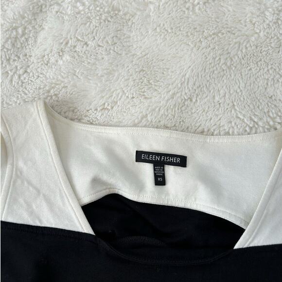 Eileen Fisher Dress Womens XS Square Neck Knee Length Stretch Minimalist‎ Career - Picture 1 of 5